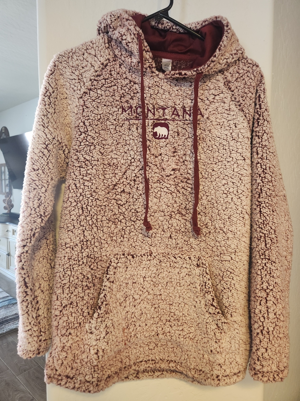 Salt Creek Apparel Montana Sherpa Hoodie Pullover Size M